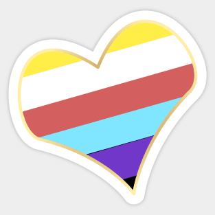 I <3 Bigender Sticker